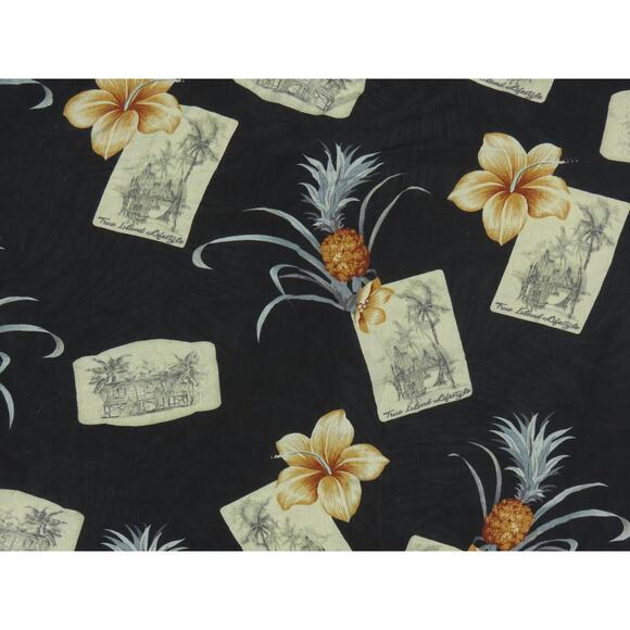 Jamaica Jaxx Floral Orchid Island Picture Card Hawaiian Aloha Tropical Shirt L - Picture 5 of 5